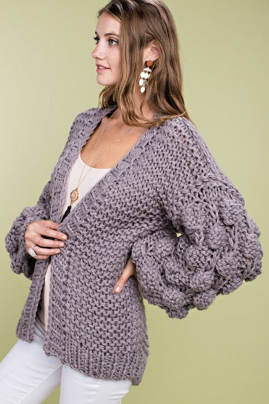 POP! Stock! Bishop Sleeve Handmade Cardigan