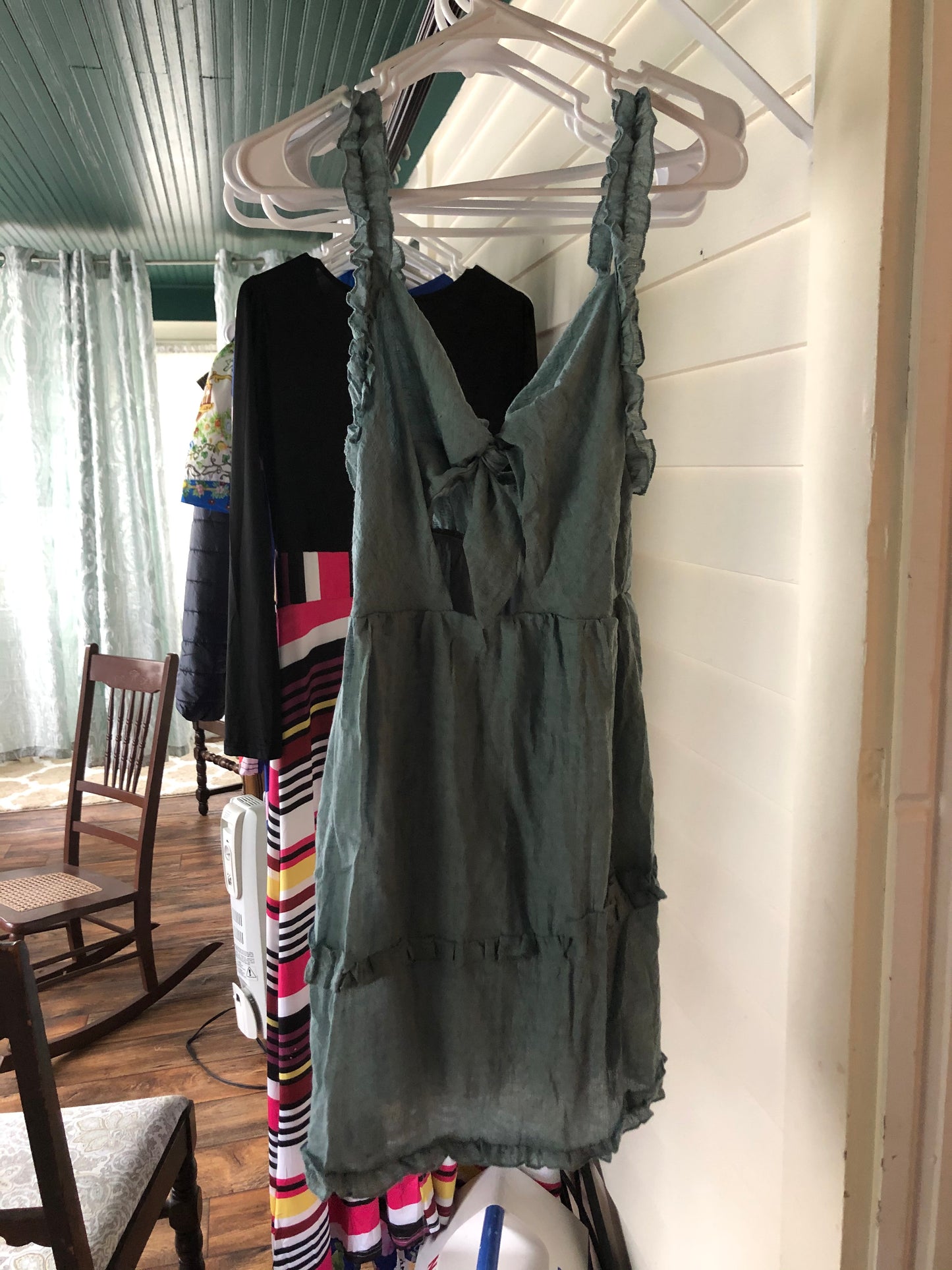 Tie Front Peek A Boo Top