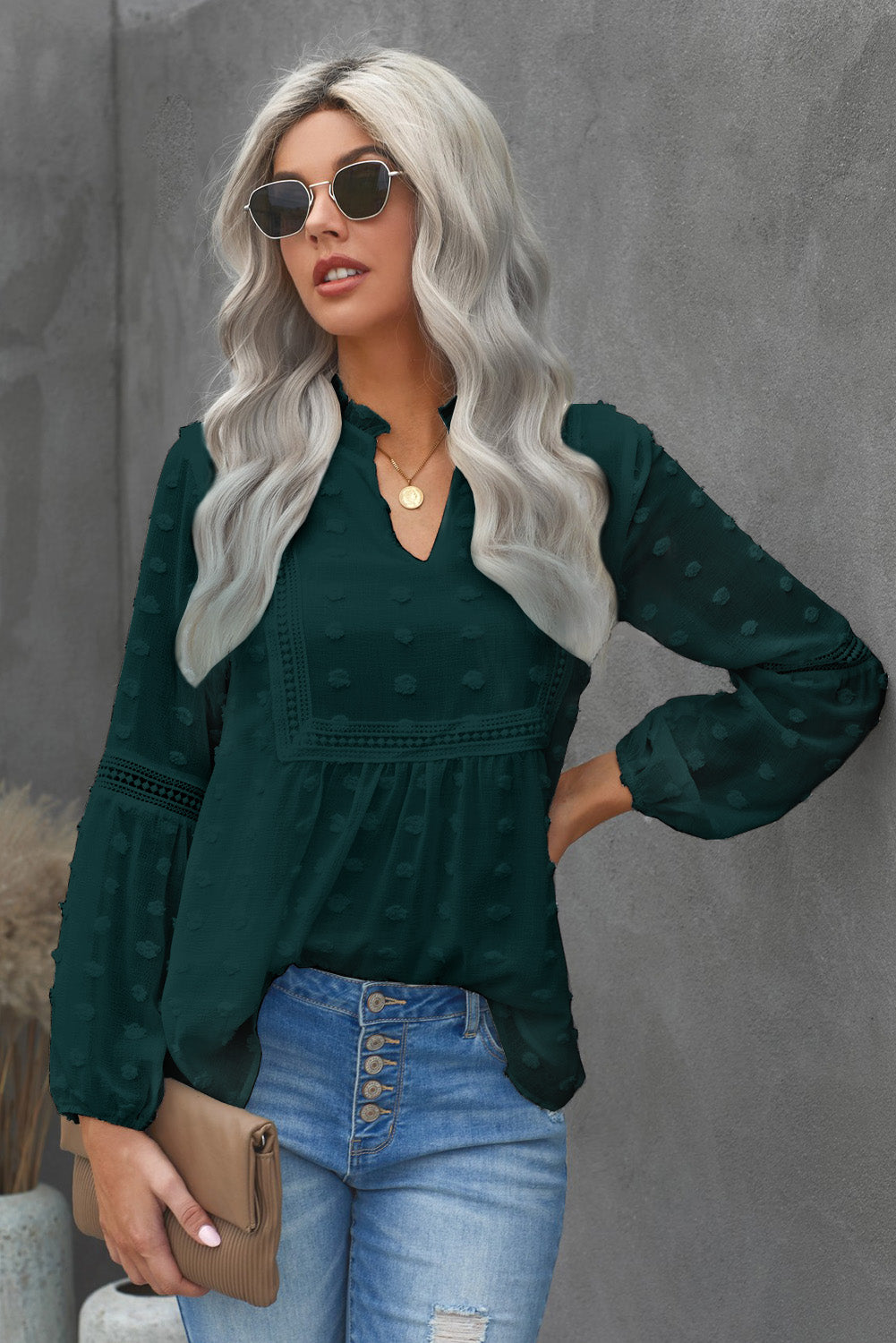 Puff Sleeve Polka Dot Top (3 Colors)