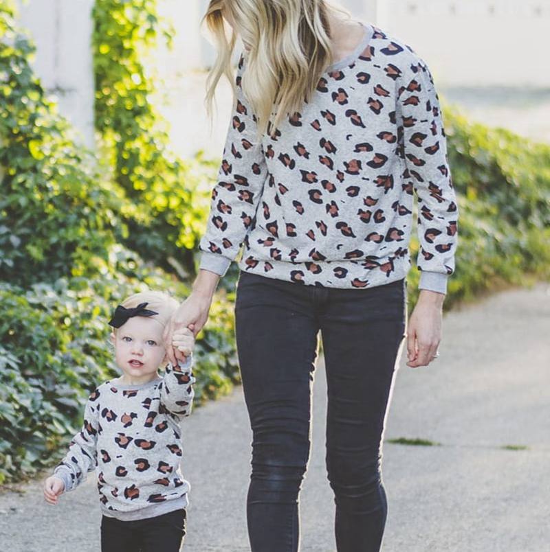 Mommy & Me Leopard Lightweight Sweaters