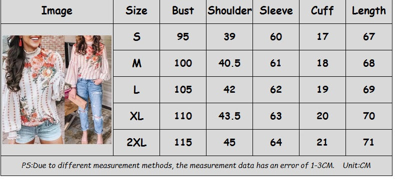 Apricot Floral Lantern Top