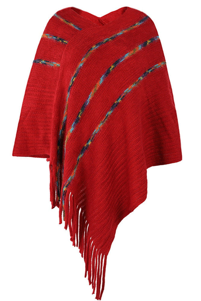 Mosaic Knit Cape One Size Fits Most (5 colors)