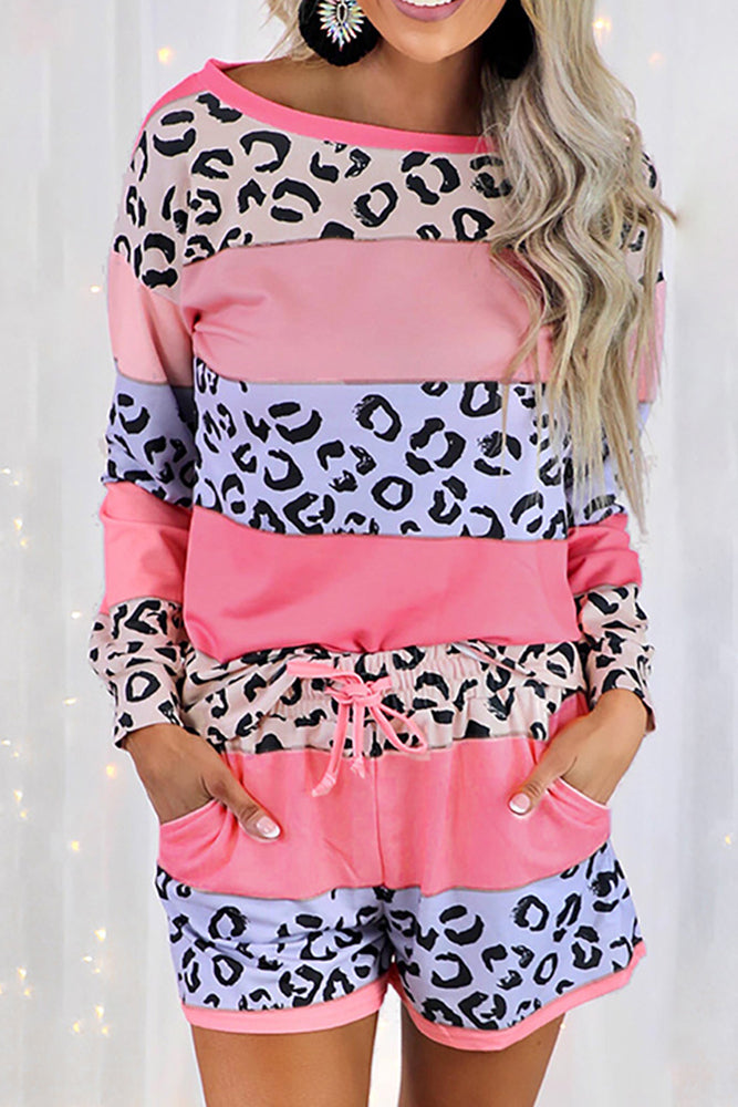 A Leopard's Stripes Loungewear Set