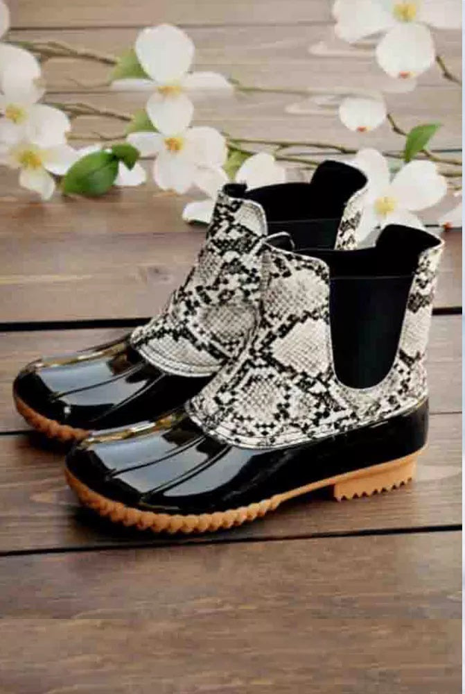 Snake Print Waterproof Muck Boots Pre-Sale