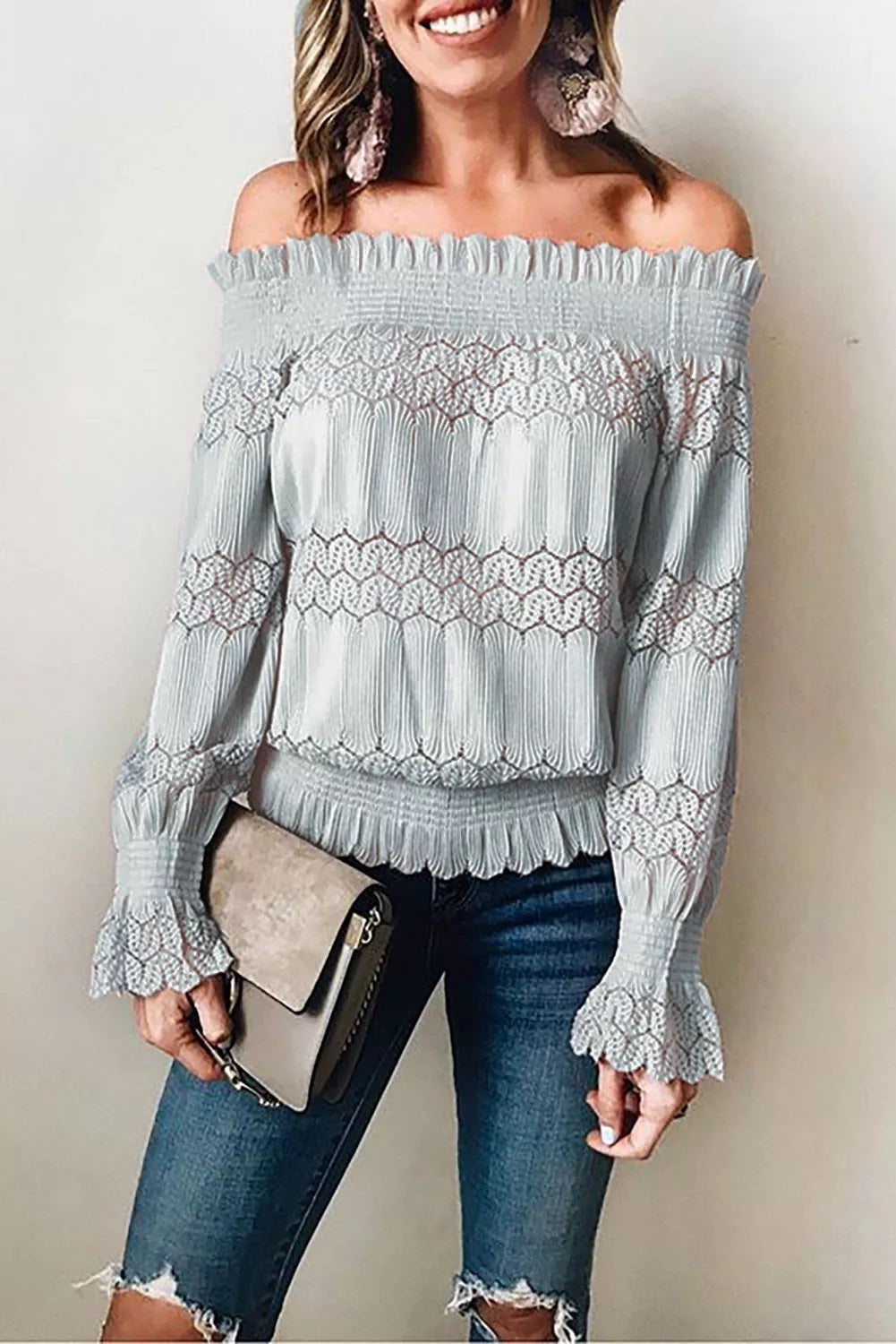Off Shoulder Smocked Top (2 Colors)