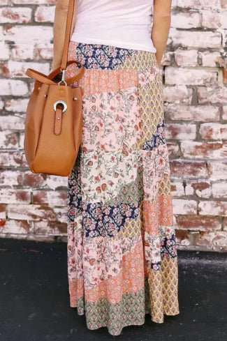 Patchwork Boho Maxi Skirt (2 Styles!)
