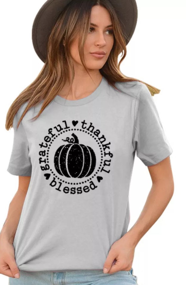 Grateful-Thankful-Blessed Tee (Up to size 3XL!)