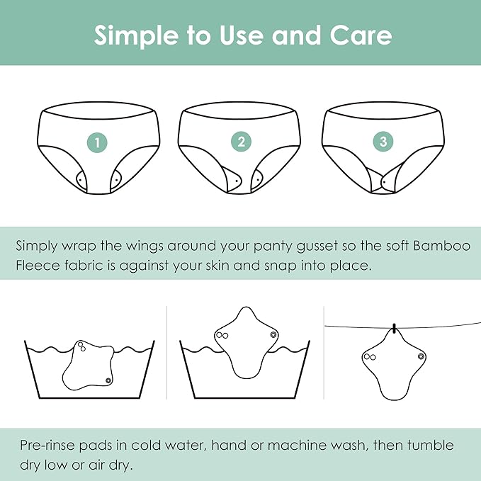 Reusable Absorbent "Got To Go" Pad with Waterproof Carrying Bag