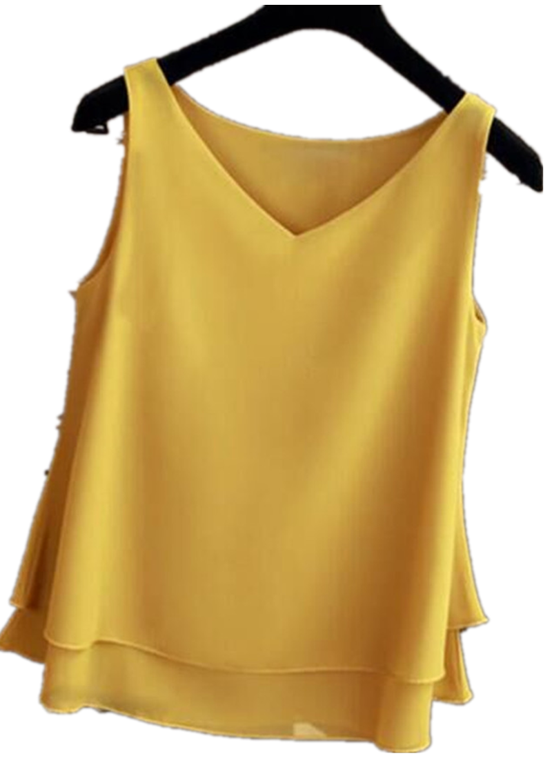 POP Stock! Sleeveless V Neck Basic Blouse (4 Colors)