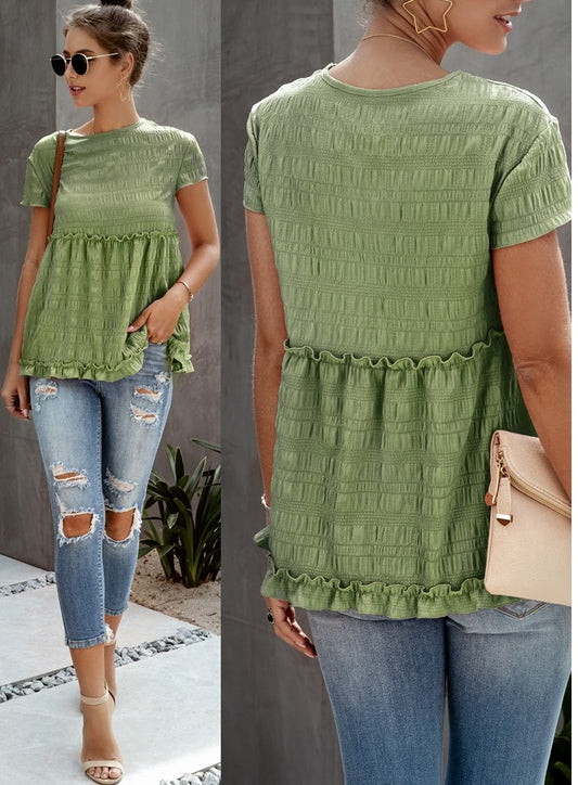 Ruffle Fun Peplum Shirt