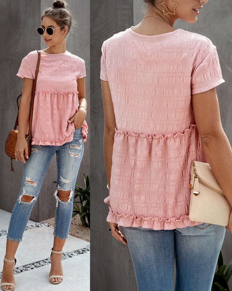 Ruffle Fun Peplum Shirt