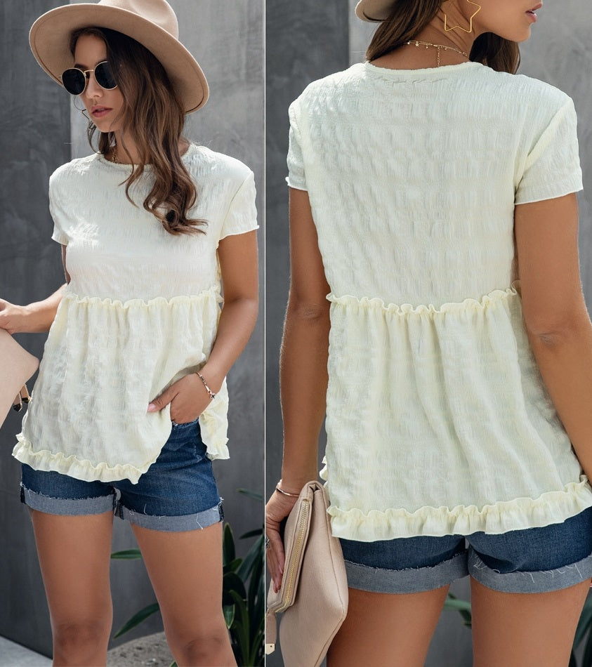 Ruffle Fun Peplum Shirt