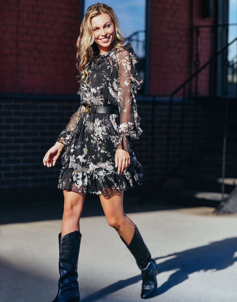 Black Swan Floral Dress