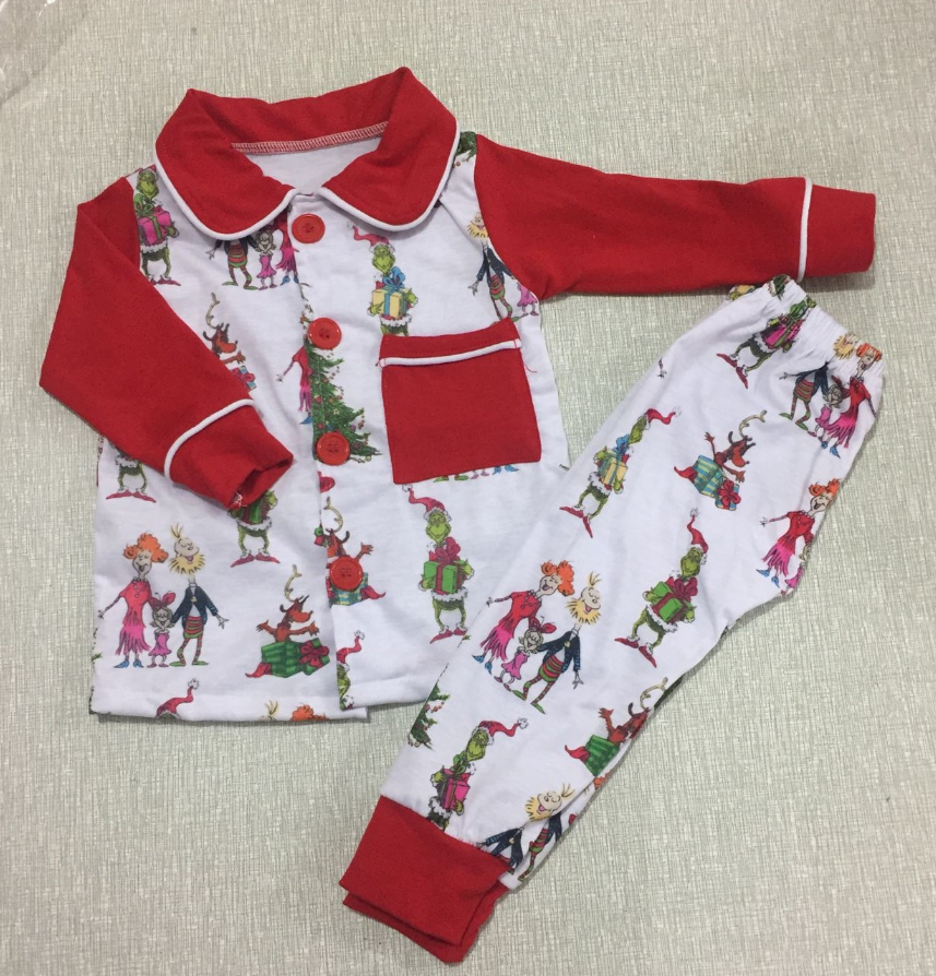 Grinch Pajamas for Boys and Girls! Up to Size 14-16!