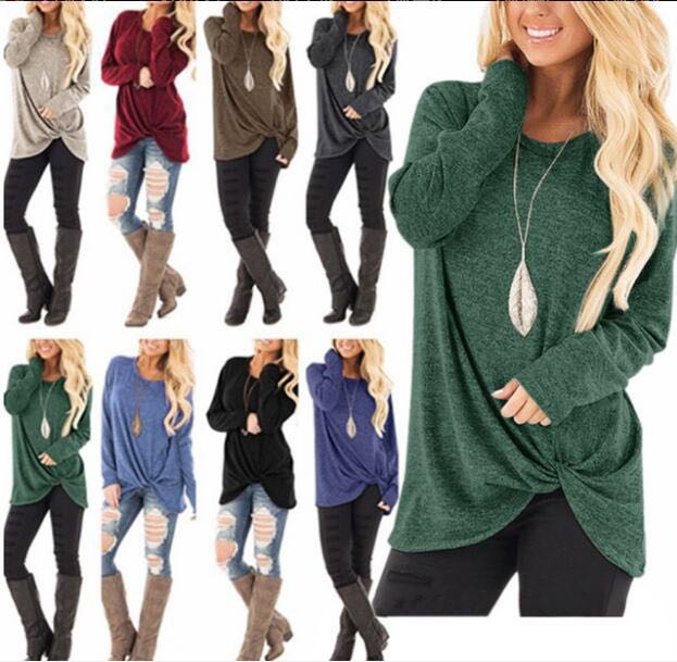 Tie Front Fall Basic Tee