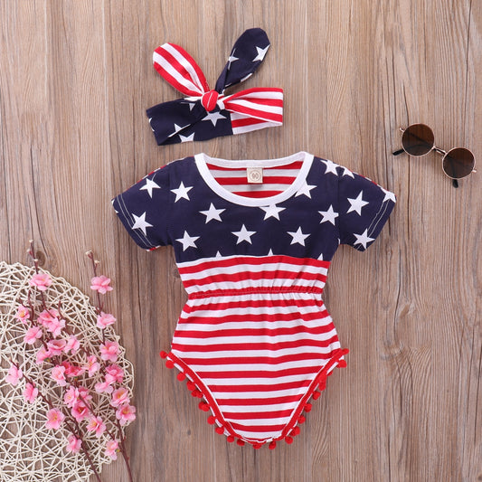 Stars and Stripes Romper Set