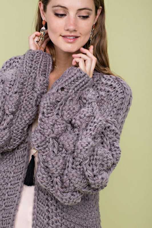 POP! Stock! Bishop Sleeve Handmade Cardigan