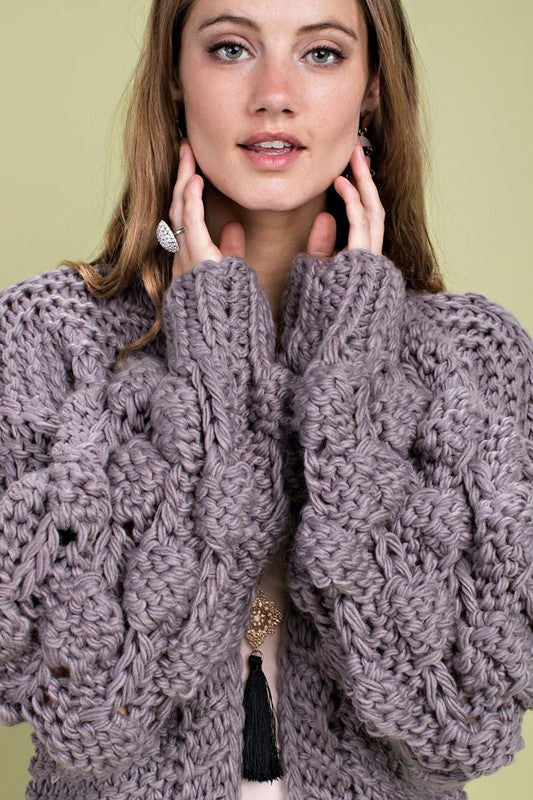 POP! Stock! Bishop Sleeve Handmade Cardigan