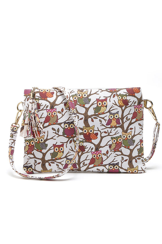 Tree Print, Owls Crossbody
