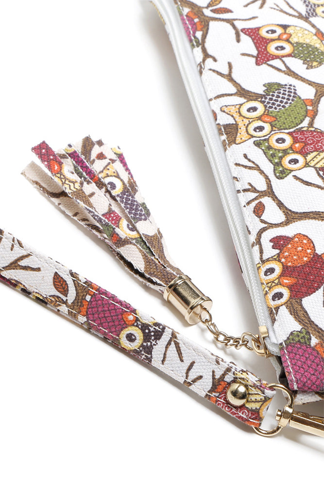 Tree Print, Owls Crossbody