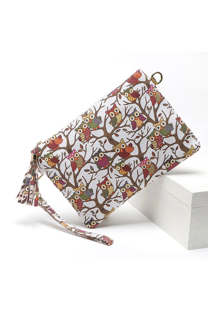 Tree Print, Owls Crossbody