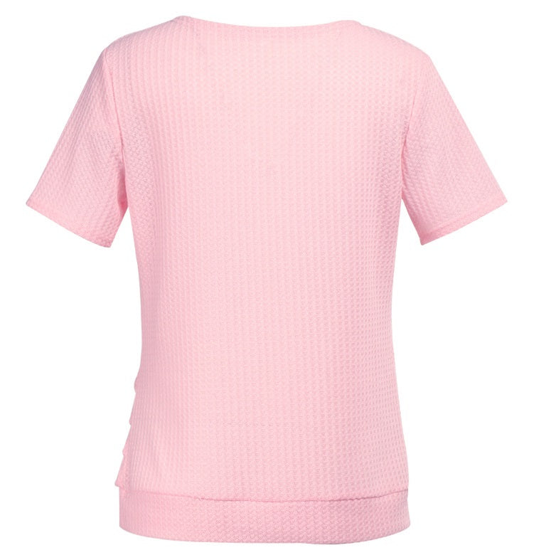 Waffle Weave Button Tee (2 Colors)