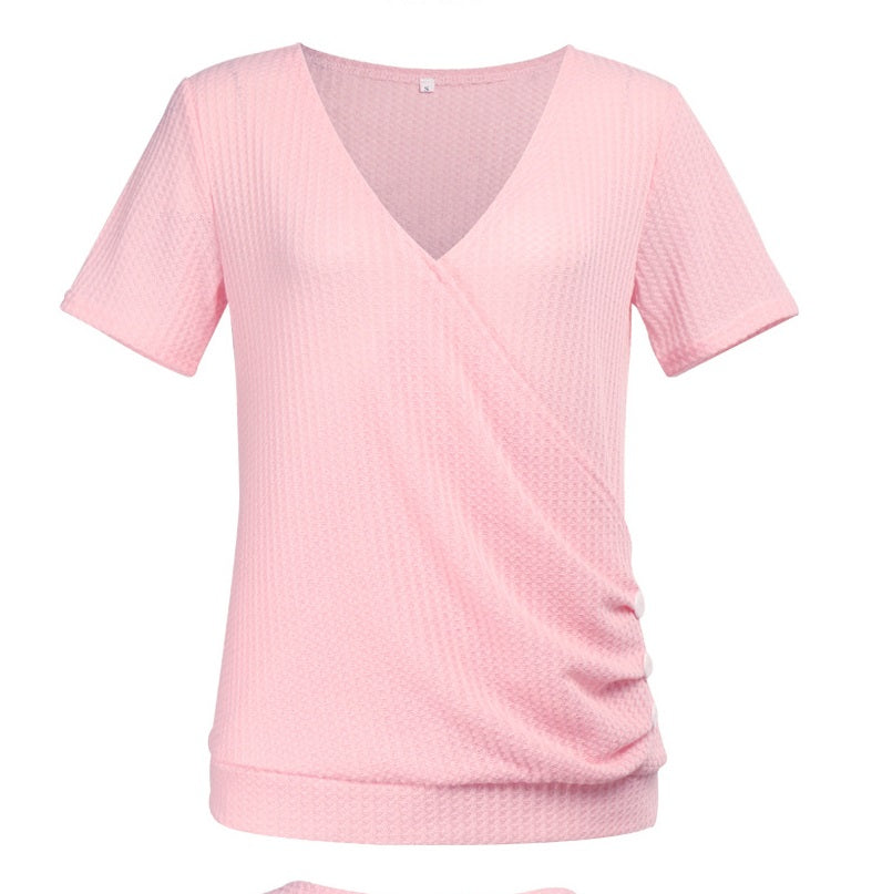 Waffle Weave Button Tee (2 Colors)