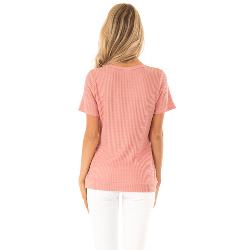 Waffle Weave Button Tee (2 Colors)