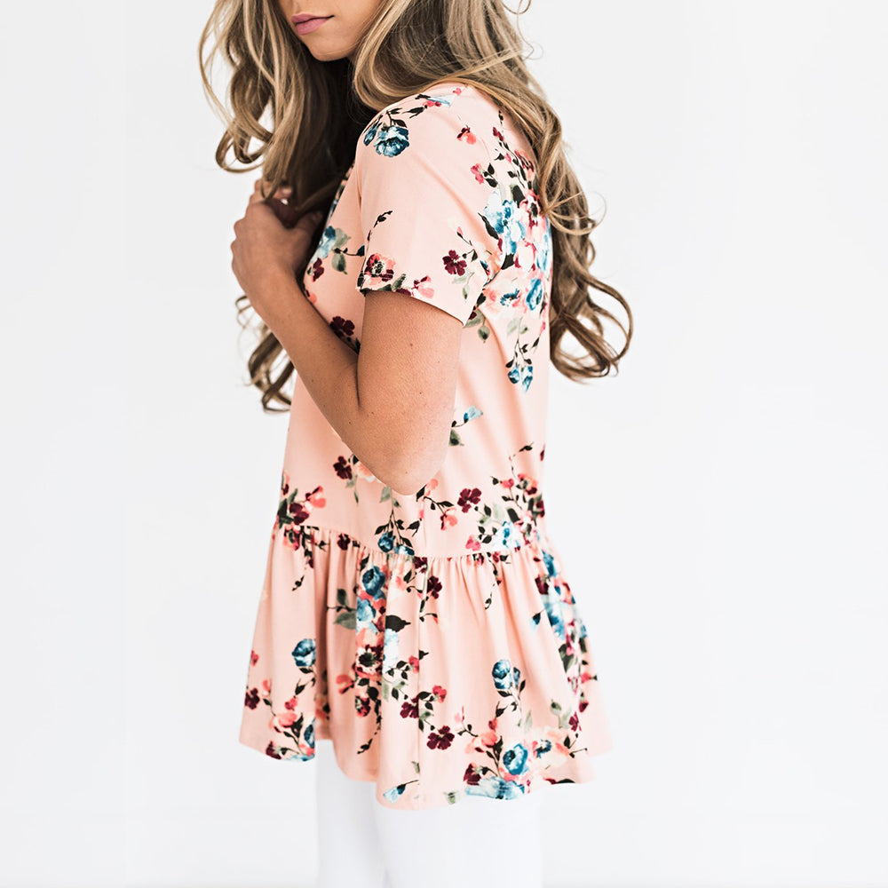 Ruffle Flower Spring Top (2 Colors)
