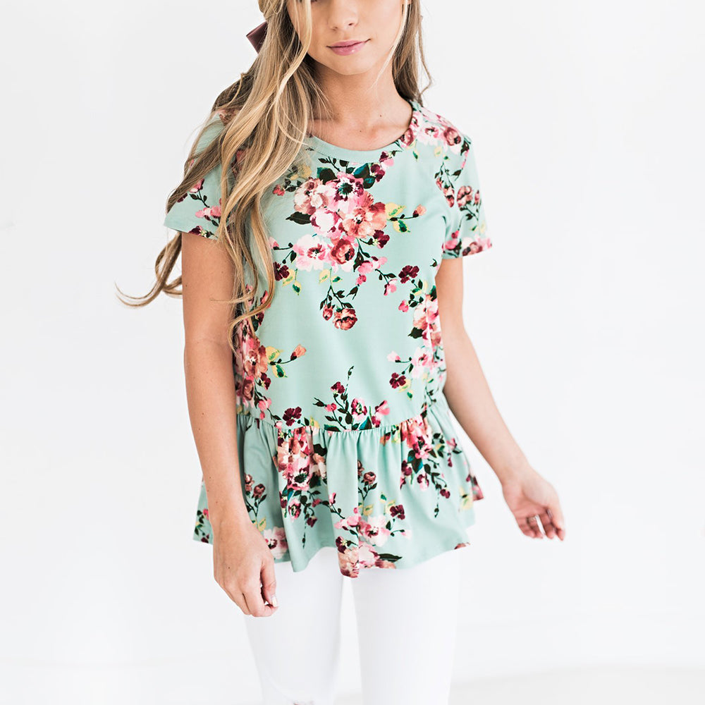 Ruffle Flower Spring Top (2 Colors)
