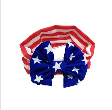 Yankee Doodle Hair Band Bow