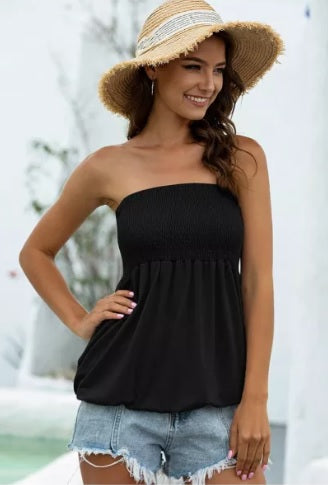 Elastic Bandeau Top  (4 colors, up to size 2XL!)