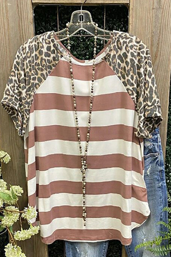 Leopard's Stripes Top