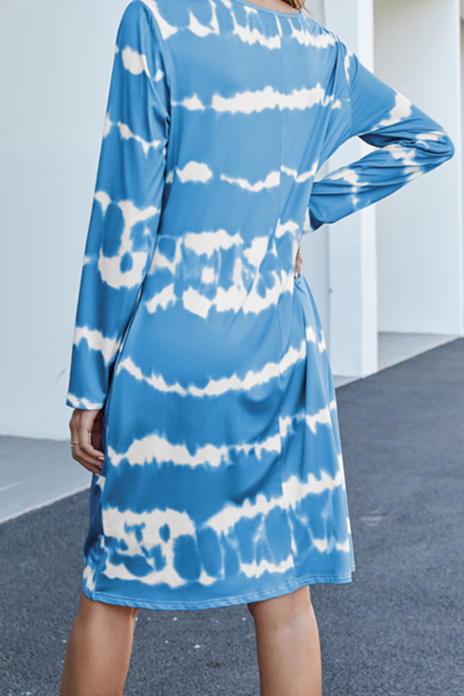 Long Sleeve Cutie Pie Tie Dye Dress (2 Colors)