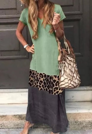 Leopard Stripe Maxi