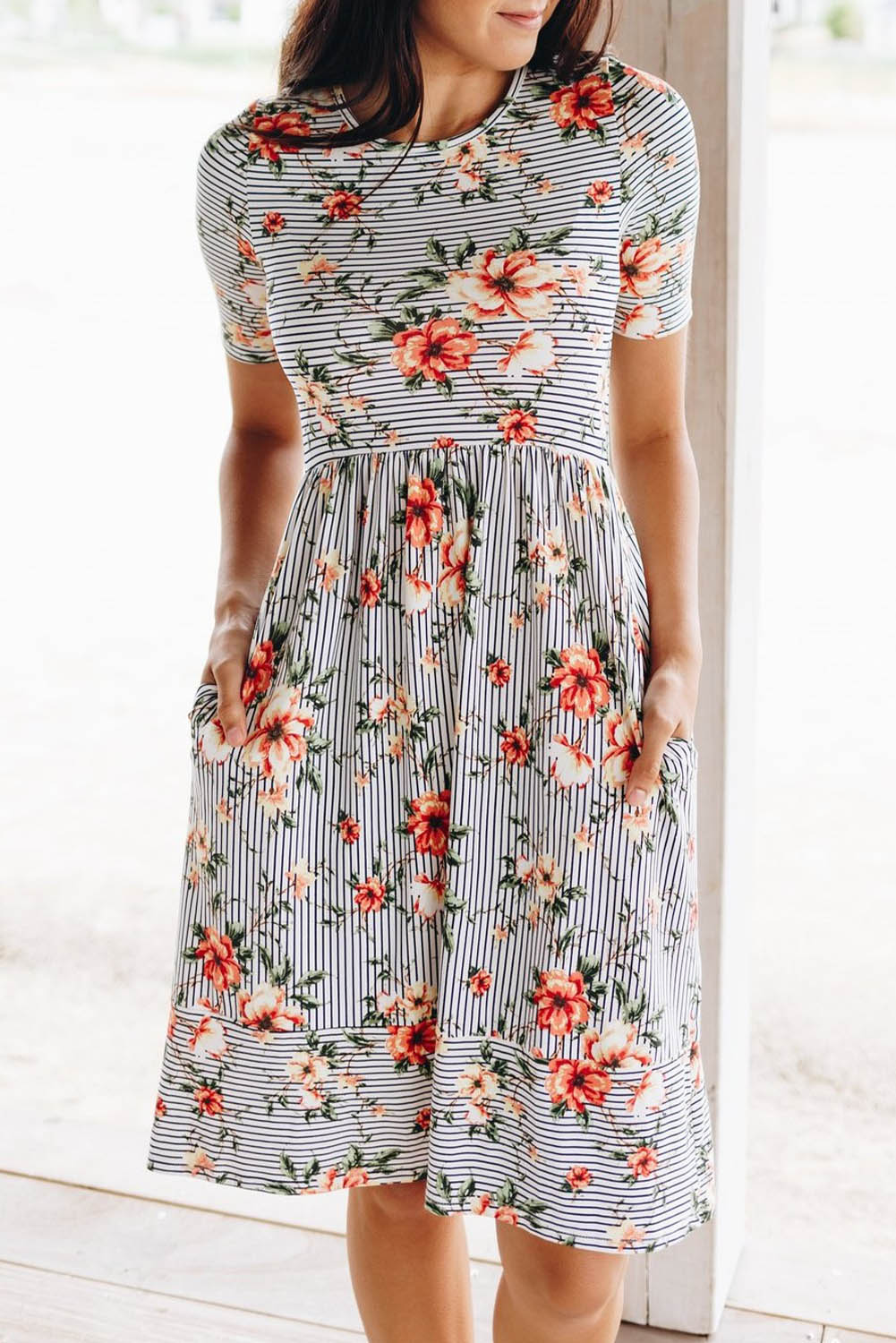 Comfy Floral A Line Dress