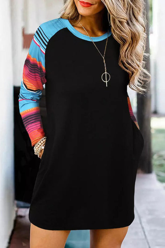 Striped Navajo Long Sleeve Dress