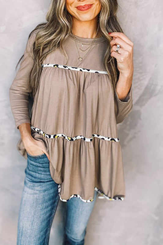 Ruffle Fun Leopard Top