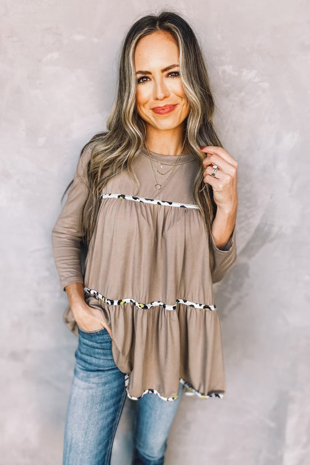 Ruffle Fun Leopard Top