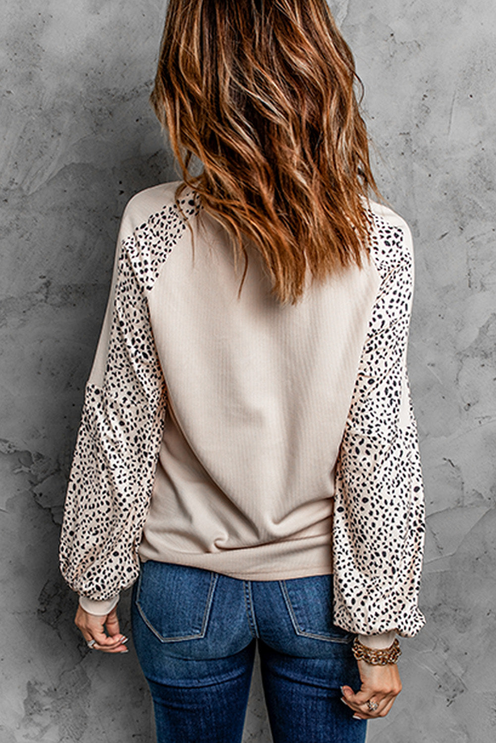 Leopard Print Long Sleeve Top (Up to 2XL)