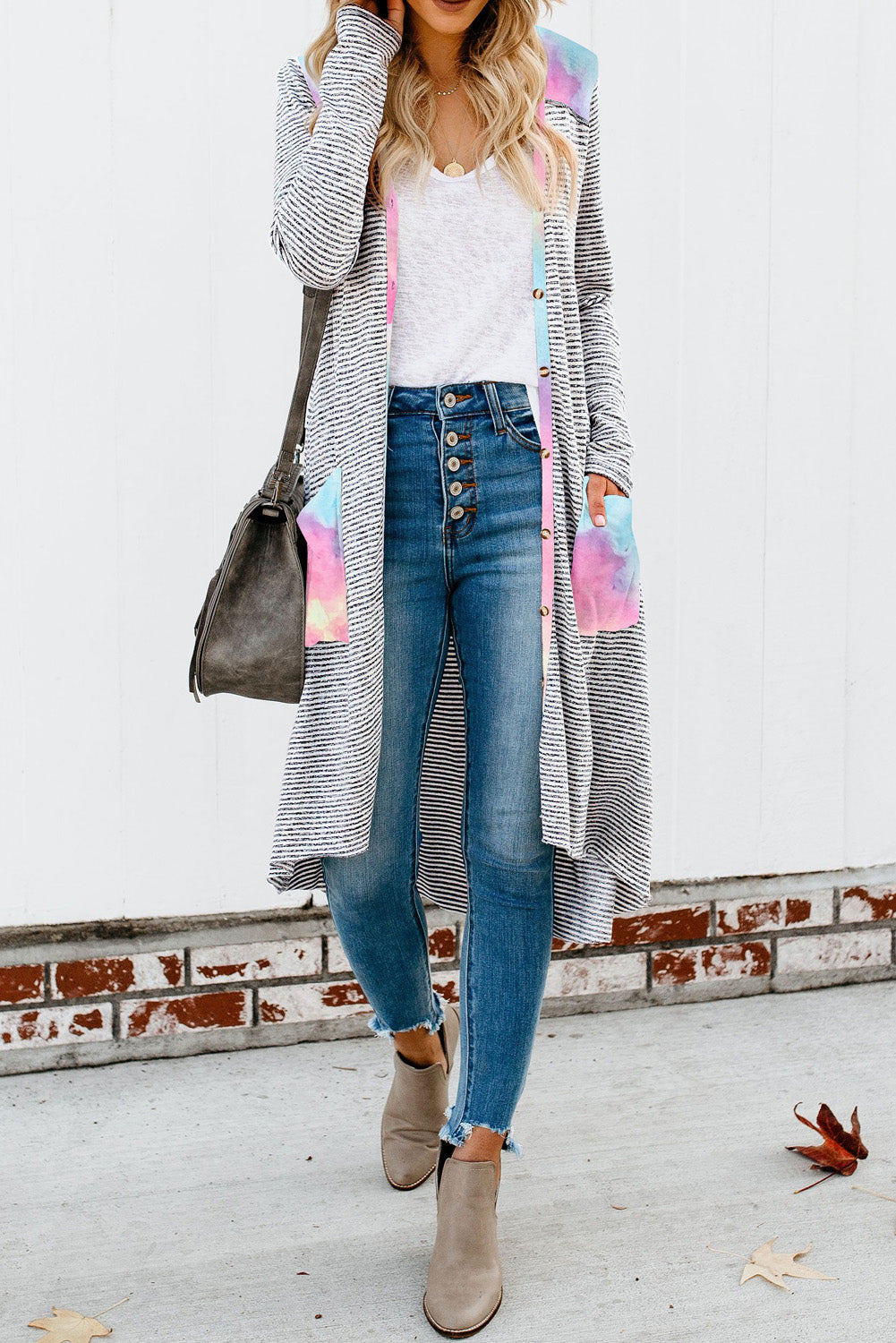 Tie Dye Shirt Cardigan