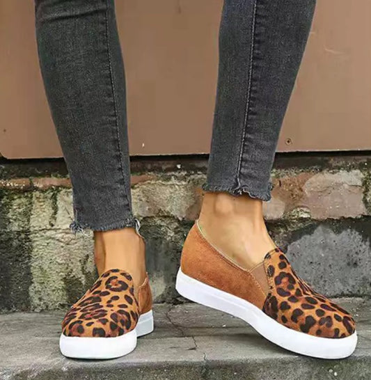 Leopard Print Slip On Loafer