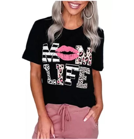 POP! Stock - Mom Life Pucker Up Tee