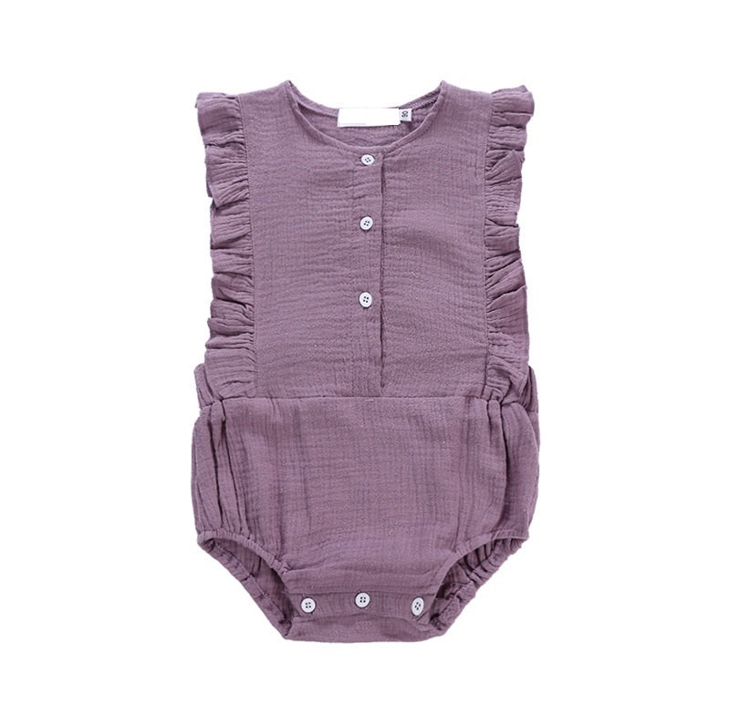 Lavender Breeze Muslin Romper