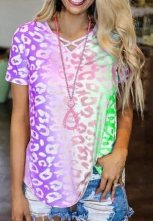 Ombre Colorblock Tee (4 Colors, Up to Size 3XL!)