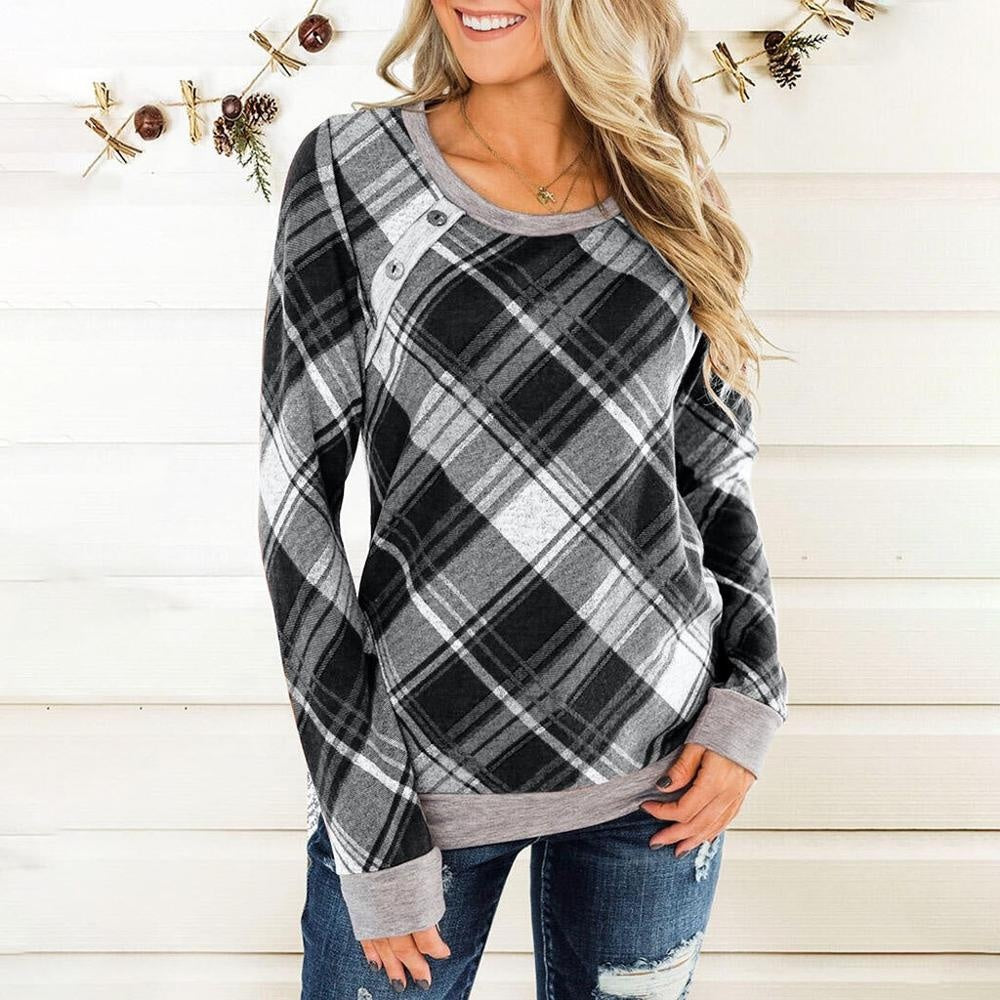 Plaid Passion Button Top (3 colors)