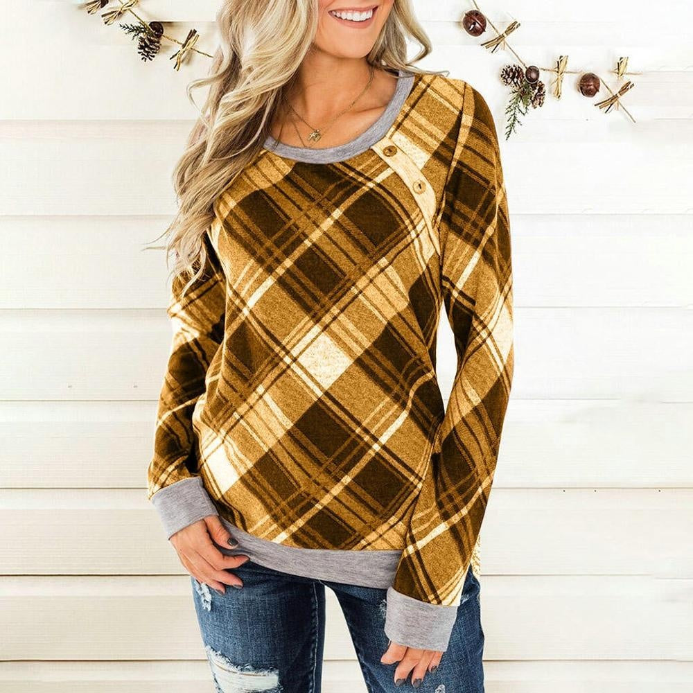 Plaid Passion Button Top (3 colors)