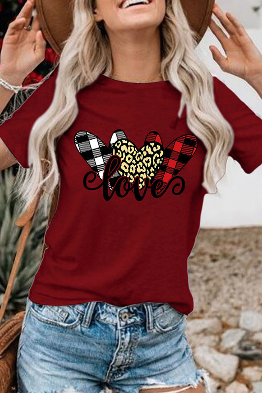 Short Sleeve Valentine Trio Tee (3 colors, Up to 3XL)