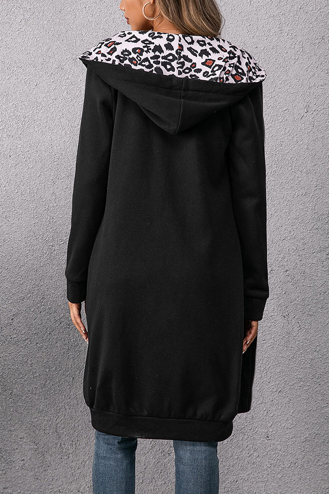Full Length Leopard Lined Hoodie