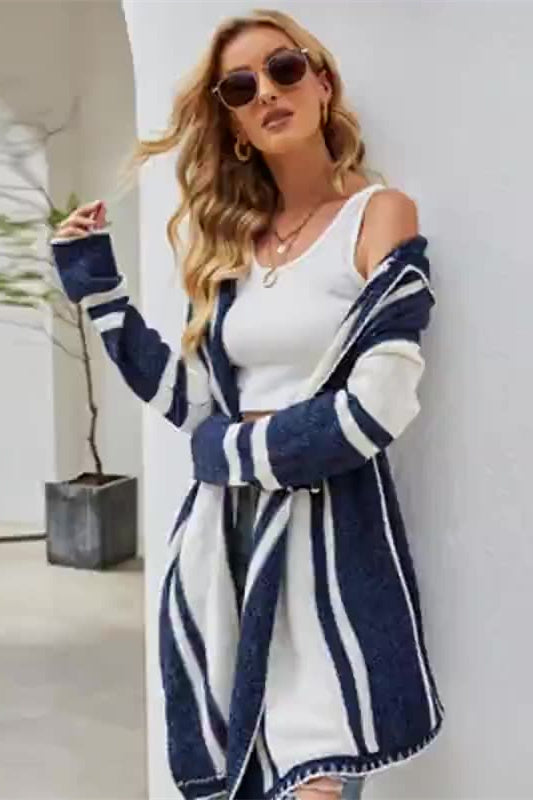 Hooded Knit Cardigan Sweater (2 colors)